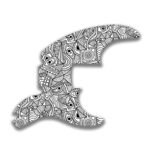 Fender Fender Telecaster Bass Profile C Custom Pickguard Scratchplate Abstract Design