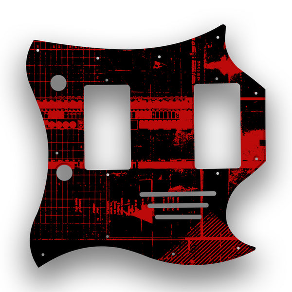 Gibson Gibson SG Menace Profile Custom Pickguard Scratchplate ABSTRACT Design