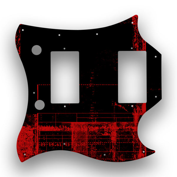 Gibson Gibson SG Standard Profile A Custom Pickguard Scratchplate ABSTRACT Design