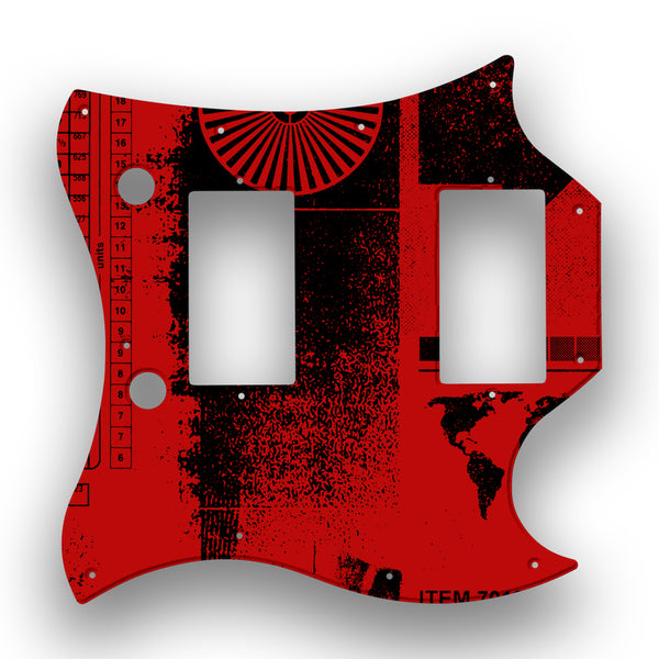 Gibson Gibson SG Standard Profile A Custom Pickguard Scratchplate ABSTRACT Design