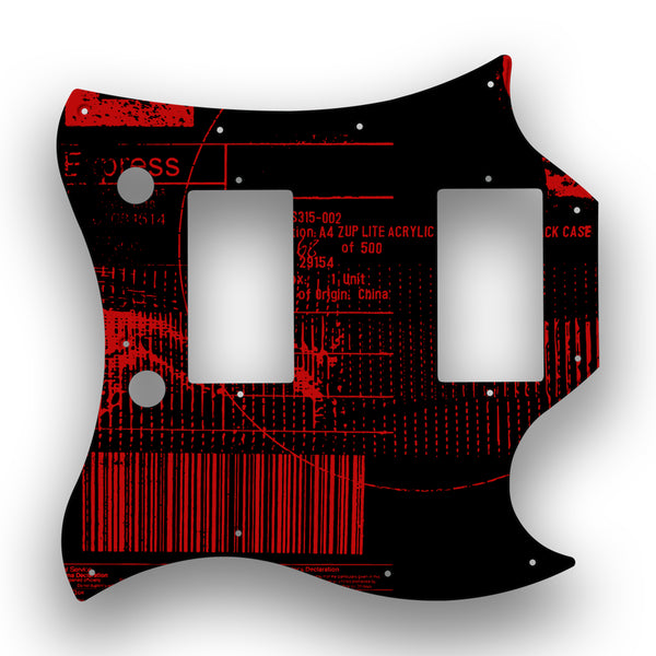 Gibson Gibson SG Standard Profile A Custom Pickguard Scratchplate ABSTRACT Design