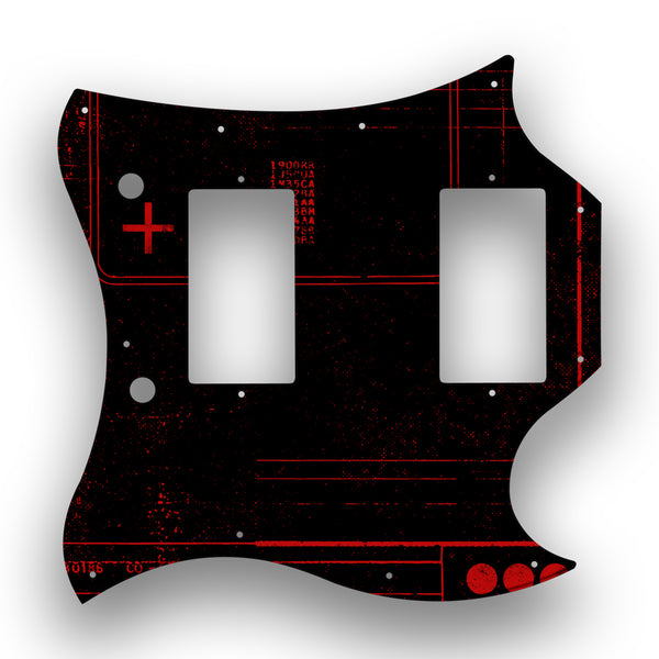 Gibson Gibson SG Standard Profile B Custom Pickguard Scratchplate ABSTRACT Design