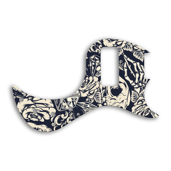 Gibson EB Bass Custom Pickguard Scratchplate Skull Design