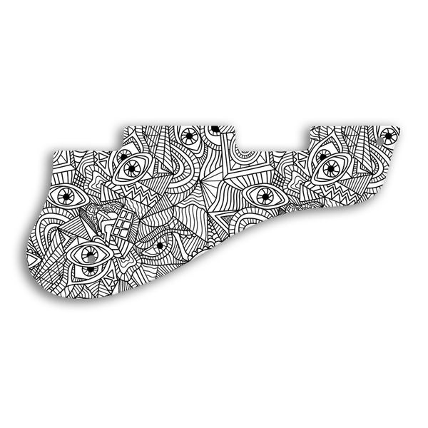 Gibson ES-125 Custom Pickguard Scratchplate Abstract Design