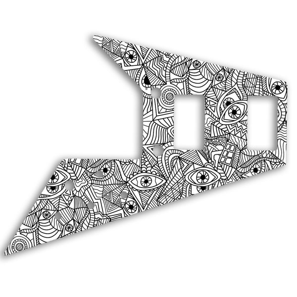 Gibson Flying V 67 Custom Pickguard Scratchplate Abstract Design