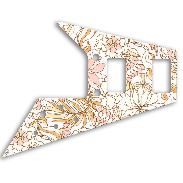 Gibson Flying V 67 Custom Pickguard Scratchplate FLOWERS Design