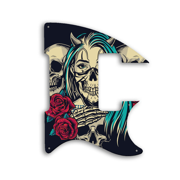 Gibson Gibson 2010 Music City Les Paul Jr Custom Pickguard Scratchplate Skull Design