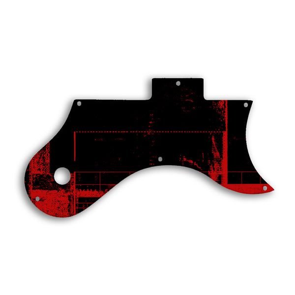 Gibson L6S Custom Pickguard Scratchplate ABSTRACT Design