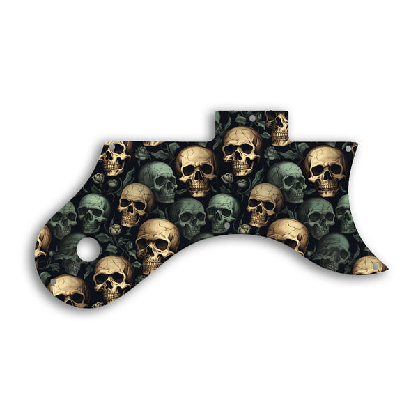 Gibson L6S Custom Pickguard Scratchplate SKULL Design