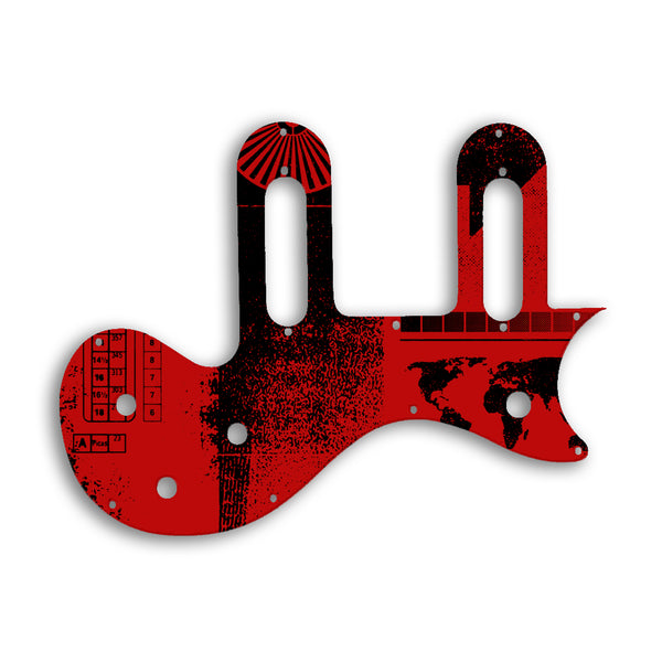 Gibson Pickups - Melody Maker Dual Pickup Custom Pickguard Scratchplate ABSTRACT Design