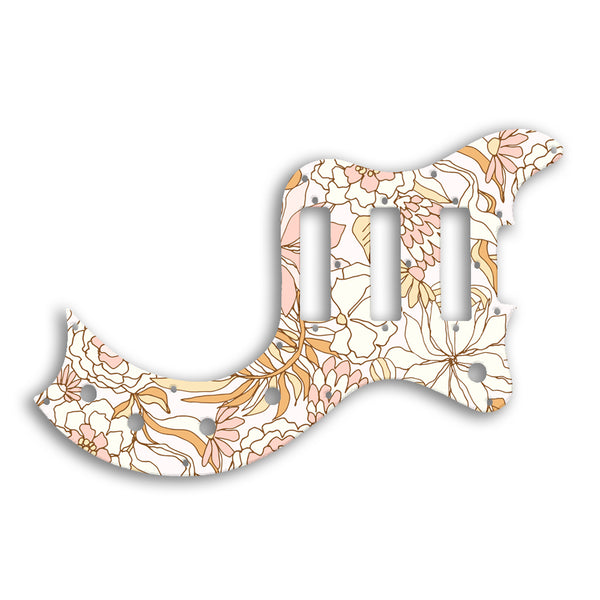 Gibson S1 Custom Pickguard Scratchplate FLOWERS Design