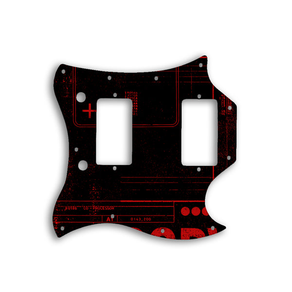 Gibson SG 1963-1970 Full Face Custom Pickguard Scratchplate ABSTRACT Design