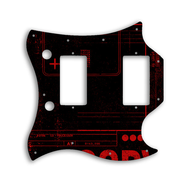 Gibson SG 2017 To Present Full Face Custom Pickguard Scratchplate ABSTRACT Design