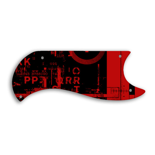 Gibson SG Custom Custom Pickguard Scratchplate ABSTRACT Design