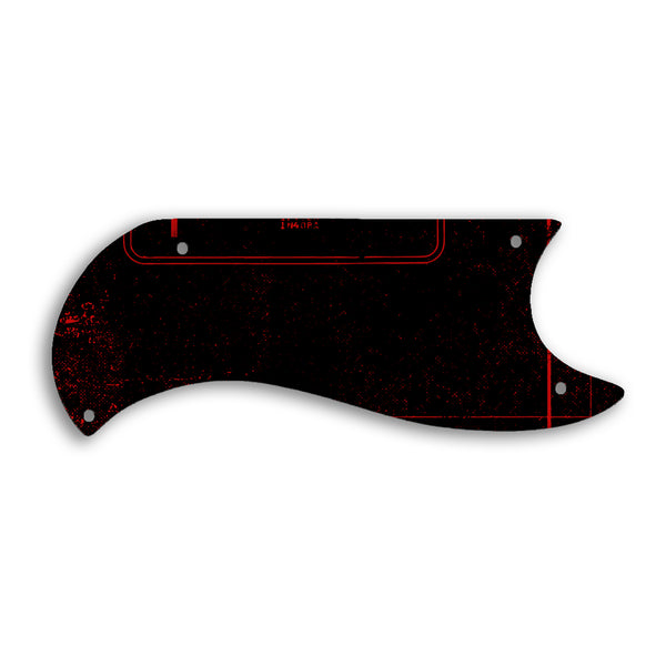 Gibson SG Custom Custom Pickguard Scratchplate ABSTRACT Design