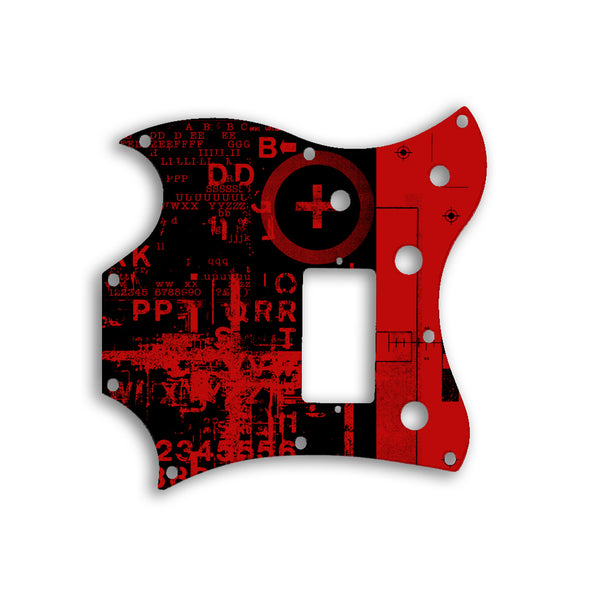 Gibson SG Melody Maker Custom Pickguard Scratchplate ABSTRACT Design