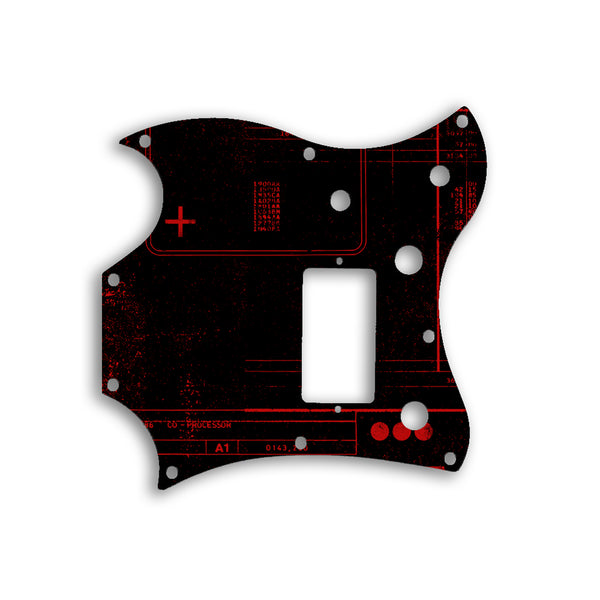 Gibson SG Melody Maker Custom Pickguard Scratchplate ABSTRACT Design