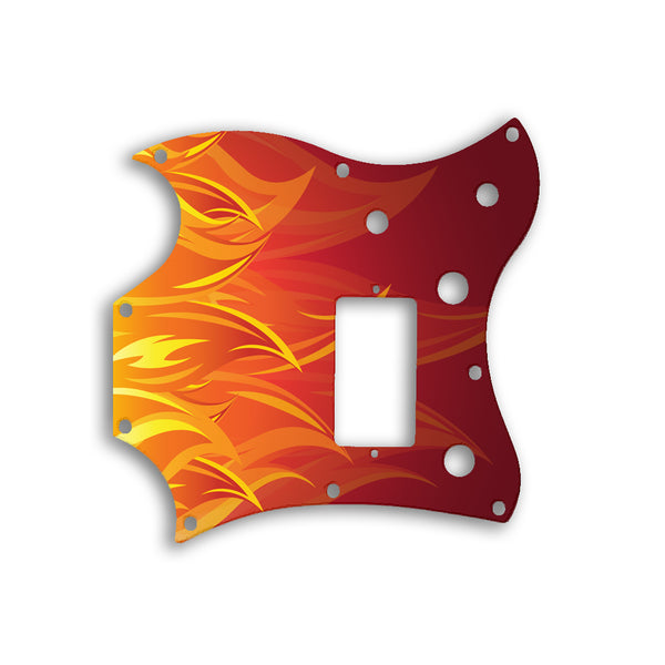 Gibson SG Melody Maker Custom Pickguard Scratchplate Fire Design