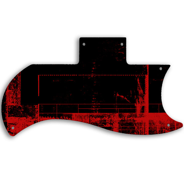 Gibson SG Reissue Half Face Custom Pickguard Scratchplate ABSTRACT Design