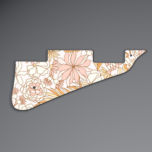 Gibson Gibson Les Paul Pickguard 3 Ply (W/B/W) HH Custom Pickguard Scratchplate FLOWERS Design