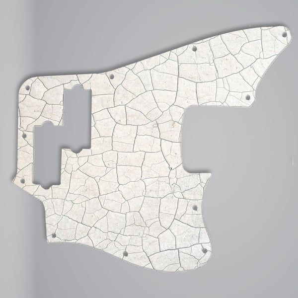 Fender Fender Player Ser Jaguar Bass pickguard 11 or 9 mounting hole 3 Ply(W/B/W) Custom Pickguard Scratchplate CRACKED Design