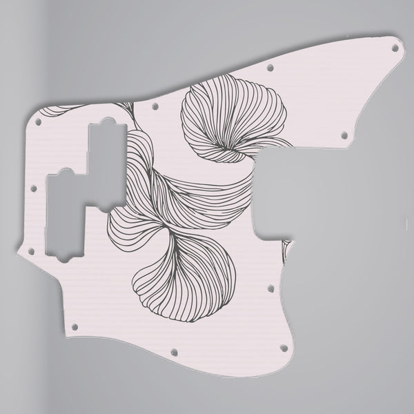 Fender Fender Player Ser Jaguar Bass pickguard 11 or 9 mounting hole 3 Ply(W/B/W) Custom Pickguard Scratchplate Line Design