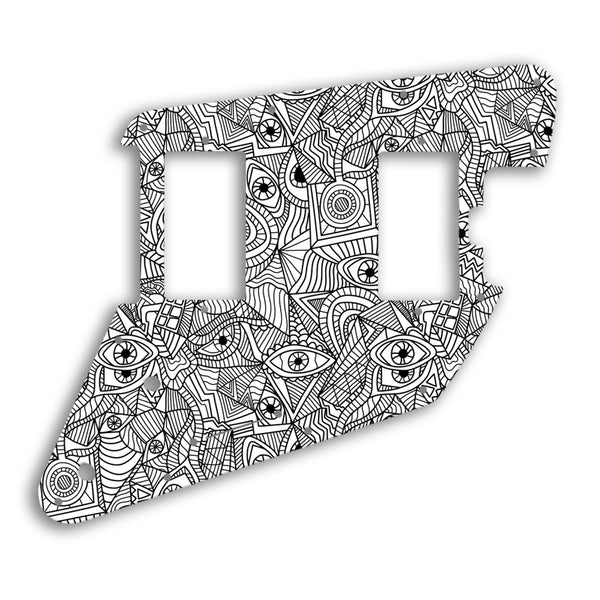 Music Man ALBERT LEE HH Custom Pickguard Scratchplate Abstract Design