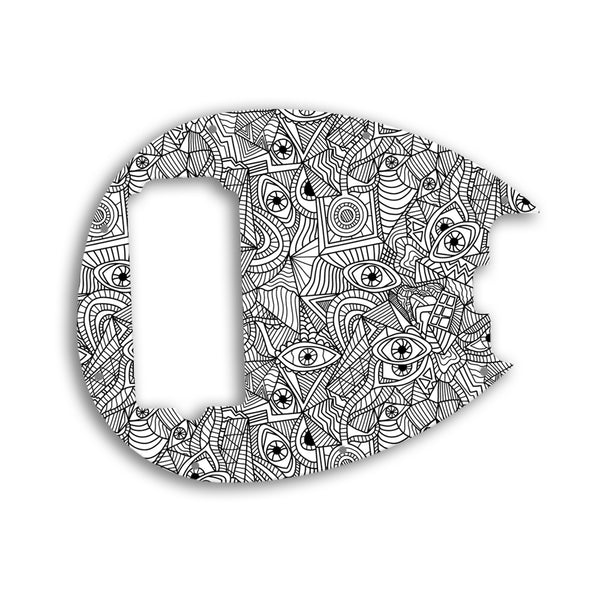 Music Man ERNIE BALL STERLING H 5 STRING Custom Pickguard Scratchplate Abstract Design