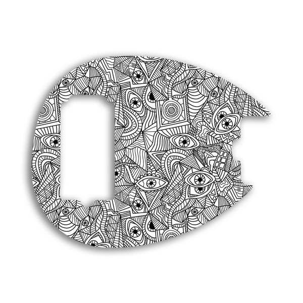 Music Man ERNIE BALL STERLING BY MUSICMAN SB14 Custom Pickguard Scratchplate Abstract Design