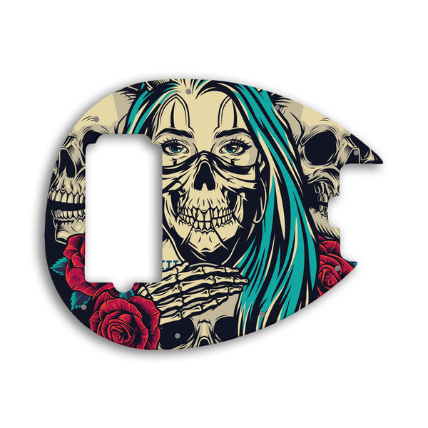 Music Man ERNIE BALL STERLING BY MUSICMAN SB14 Custom Pickguard Scratchplate Skull Design