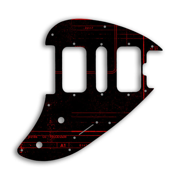 Music Man SILHOUETTE HSH Custom Pickguard Scratchplate ABSTRACT Design