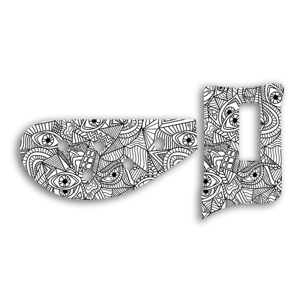 Rickenbacker 4003 BASS Custom Pickguard Scratchplate Abstract Design