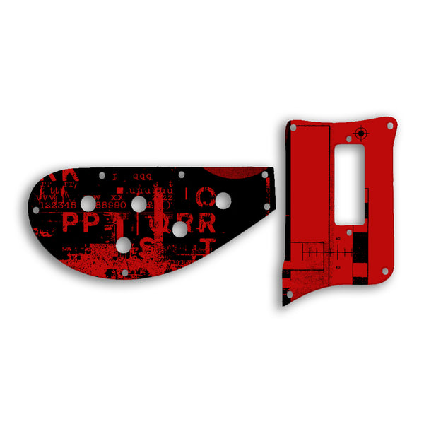 Rickenbacker 4003 BASS Custom Pickguard Scratchplate ABSTRACT Design