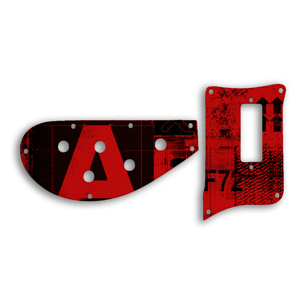 Rickenbacker 4003 BASS Custom Pickguard Scratchplate ABSTRACT Design