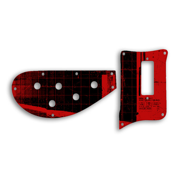 Rickenbacker 4003 BASS Custom Pickguard Scratchplate ABSTRACT Design