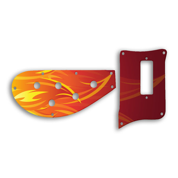 Rickenbacker 4003 BASS Custom Pickguard Scratchplate Fire Design