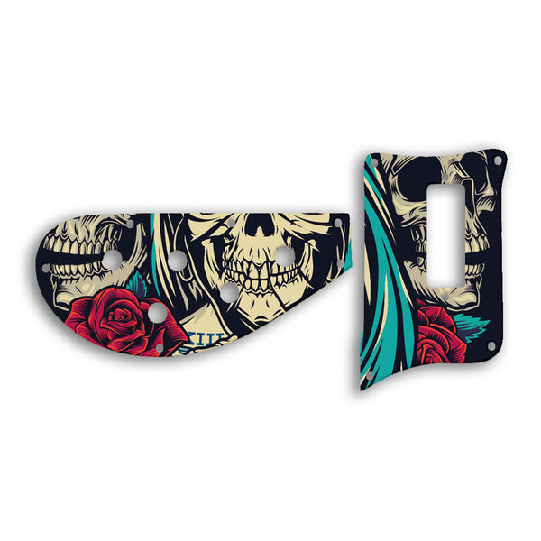 Rickenbacker 4003 BASS Custom Pickguard Scratchplate Skull Design